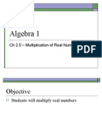 Multiplication of Real Numbers