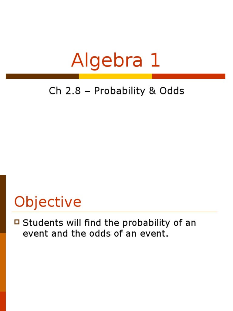 Probability & Odds | Odds | Probability And Statistics