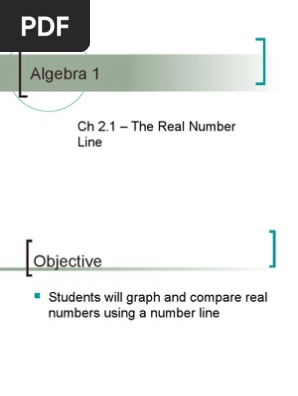 The Real Number Line