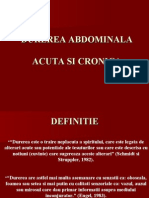 Durerea Abdominala Acuta Si Cronica