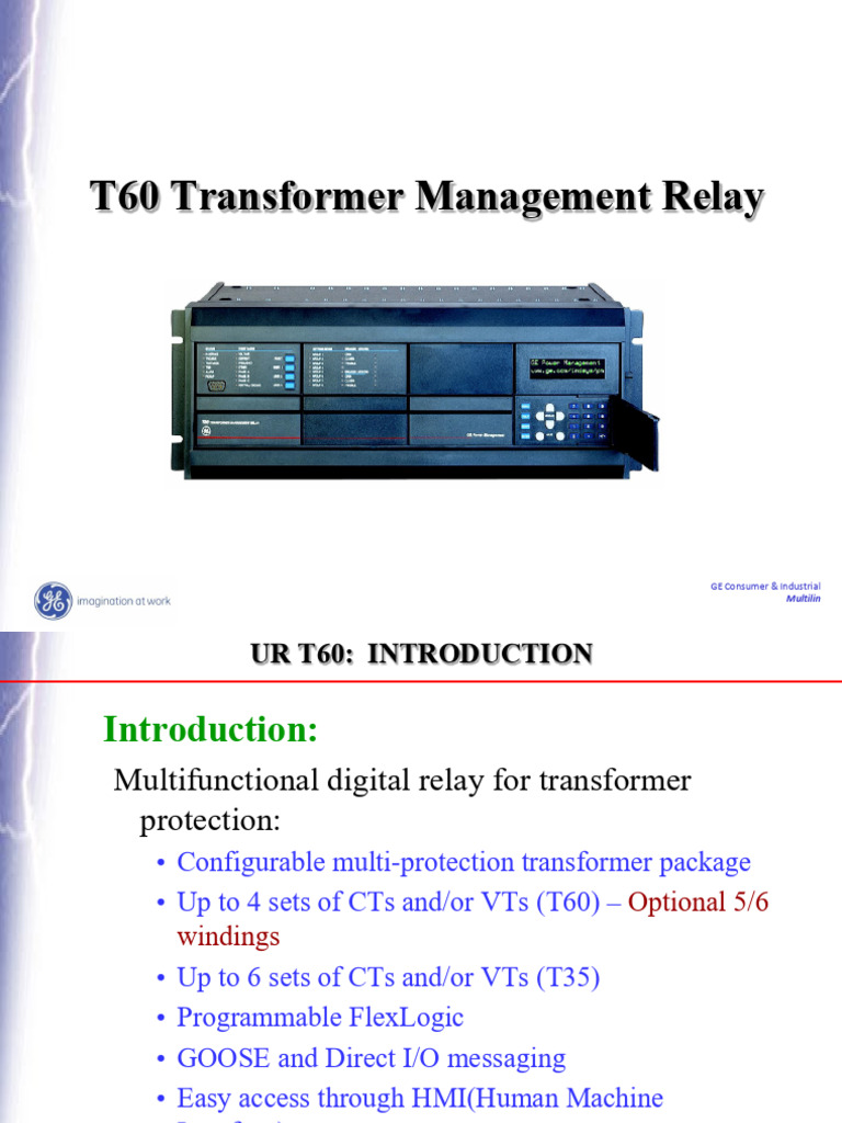 Transformer Protection Relay | PDF | Transformer | Electric Power