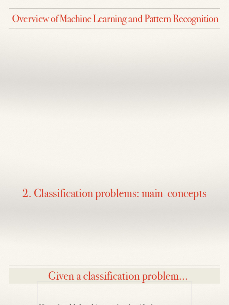 Machine Learning Classification Overview | PDF | Accuracy And Precision ...