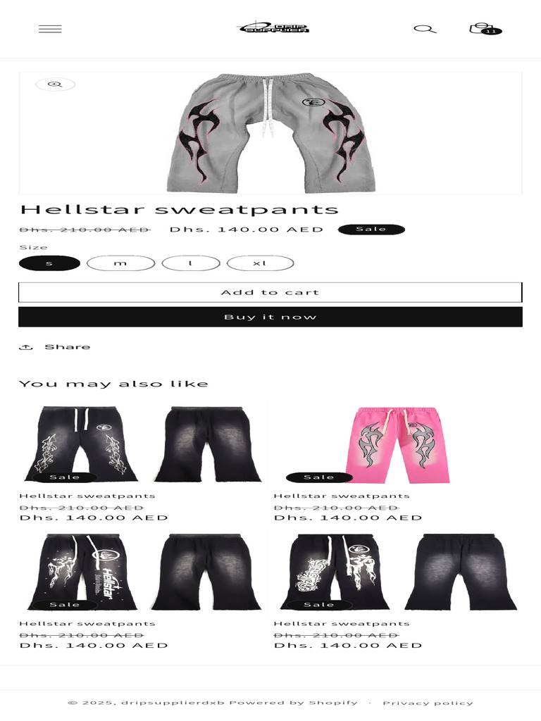 Hellstar Sweatpants Size Guide | PDF
