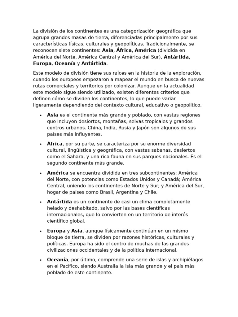 Historia de La Creacion de Los Continentes v1 Edit32 | PDF | Continente ...