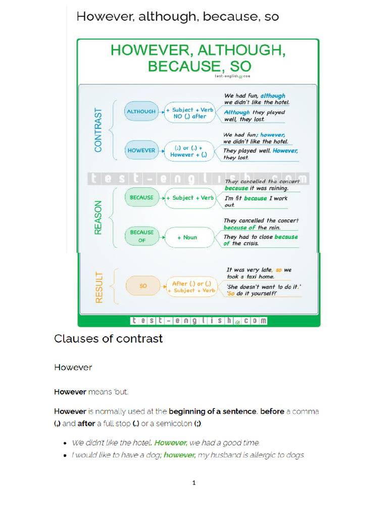 Conjunctions and Connectors | PDF