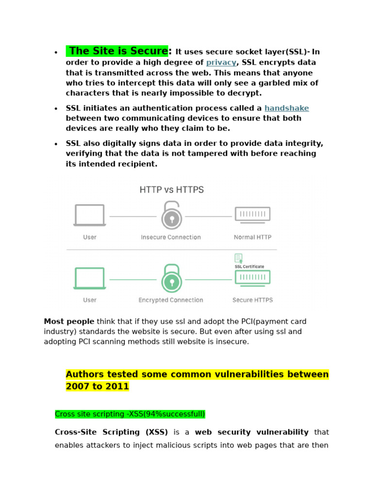 Understanding SSL and XSS Vulnerabilities | PDF | Transport Layer ...
