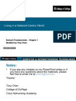 Living in A Network-Centric World: Network Fundamentals - Chapter 1 Modified by Tony Chen