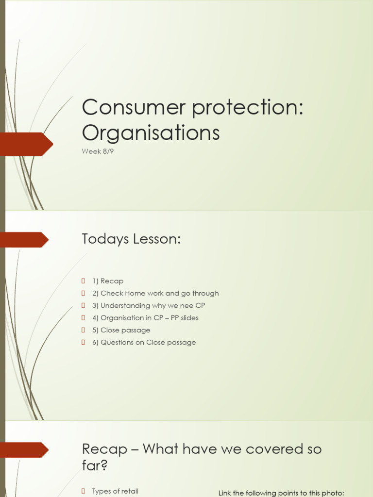 Consumer Protection - Laws and Responsibilities | PDF | Private Law ...