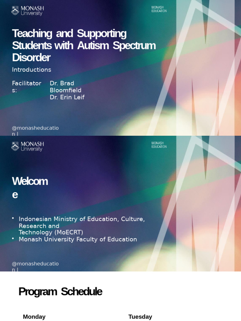 Autism Support Training Program Schedule | PDF