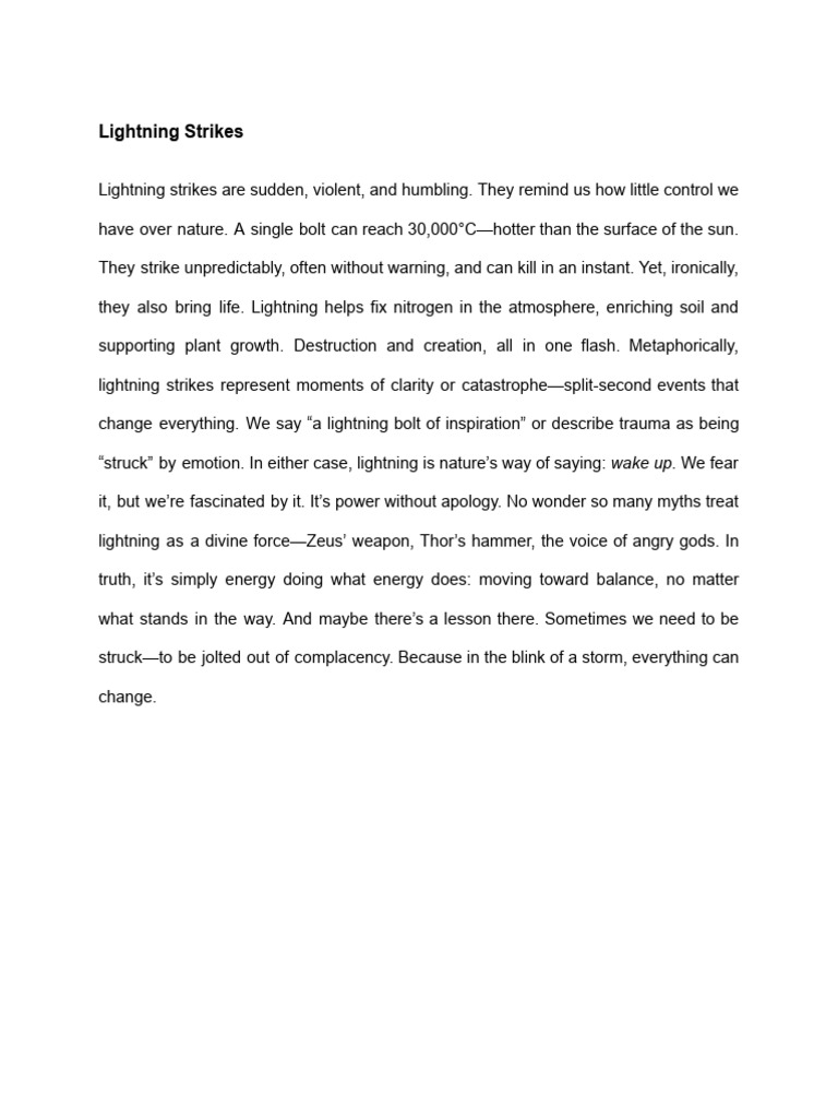 The Dual Nature of Lightning Strikes | PDF