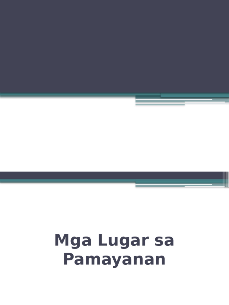 Mga Lugar Sa Pamayanan | PDF