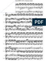 Bach Clarinet Duet Prelude BWV 875 Score