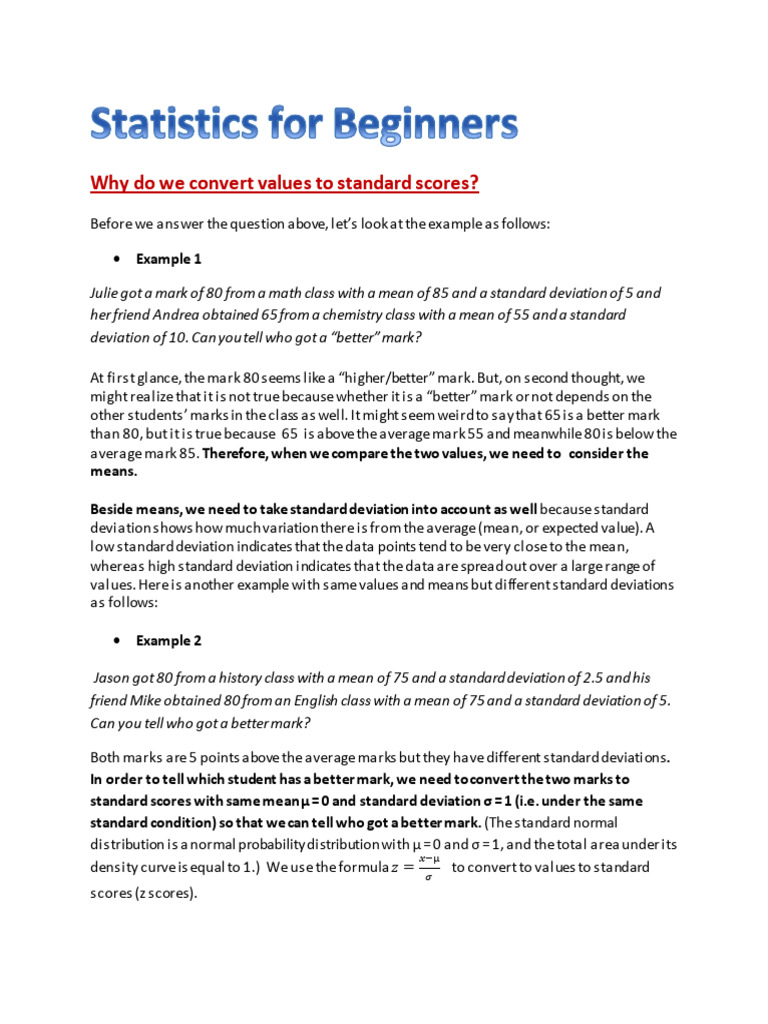 Understanding Standard Scores in Grading | PDF | Standard Score ...