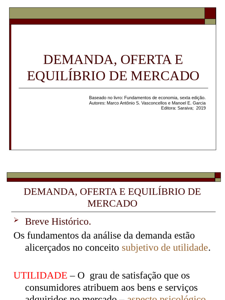 Demanda Oferta e Equilbrio de Mercado - 1 Parte 2022.2 | PDF | Demanda ...