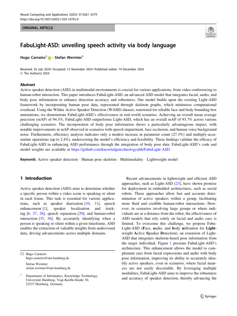 FabuLight-ASD: Enhanced Active Speaker Detection | PDF | Data Compression