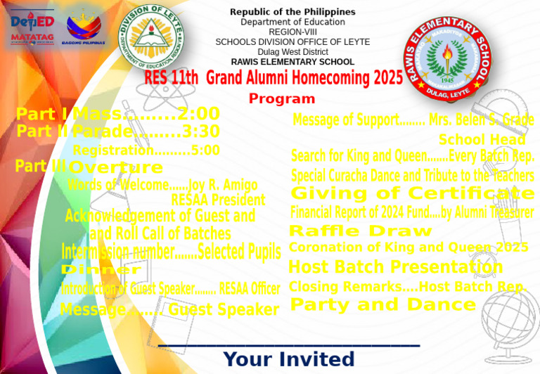 Rawis Elementary School Program Invitation | PDF