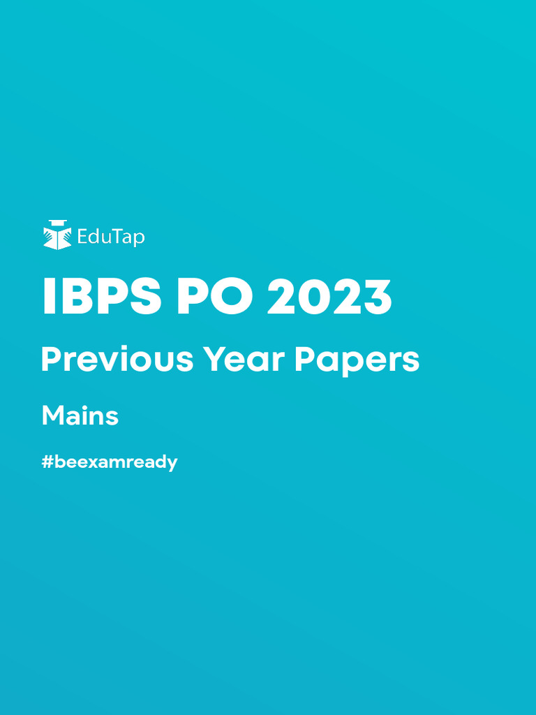 IBPS PO 2023 Mains Question Paper | PDF | Artificial Intelligence ...