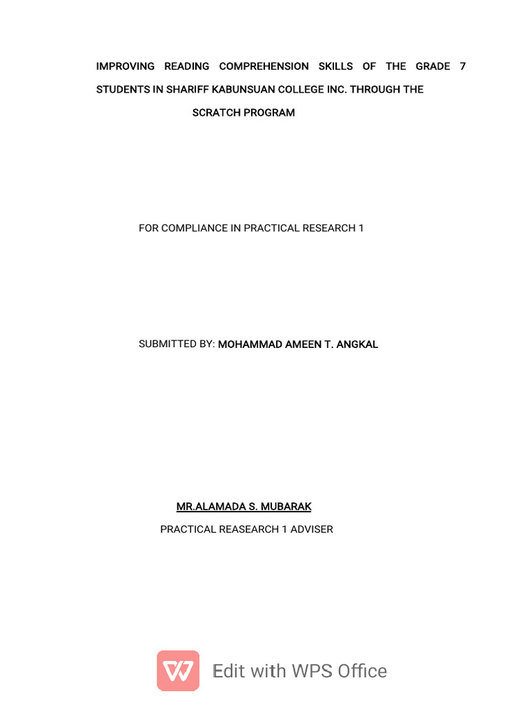 Improving Reading Comprehension Skills of The Grad | PDF | Reading ...