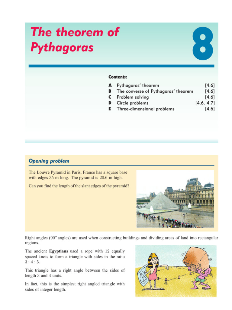 0607 C8 The Theorem of Pythagoras | PDF | Circle | Perpendicular