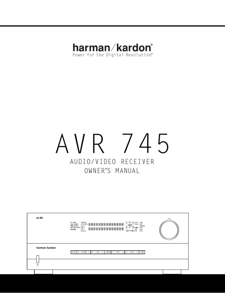 Harmon Kardon AVR 745 Owners Manual | Electrical Connector | Video