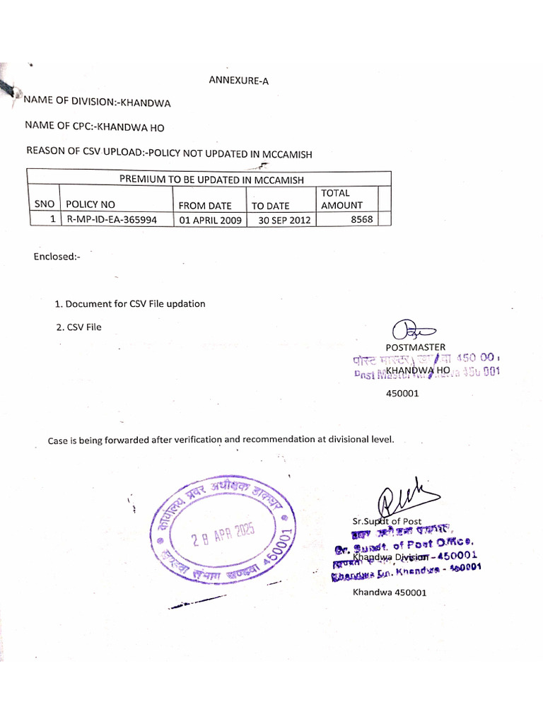 Mukesh Chittode CSV Updation | PDF