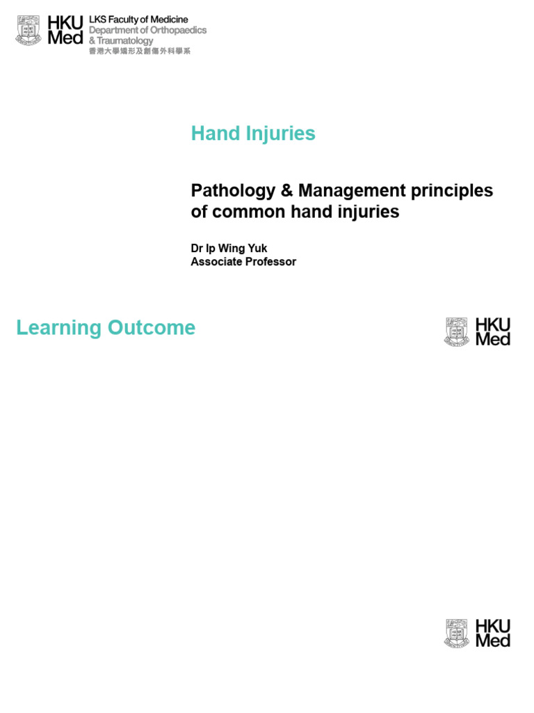 Hand Injury Part 1 | PDF