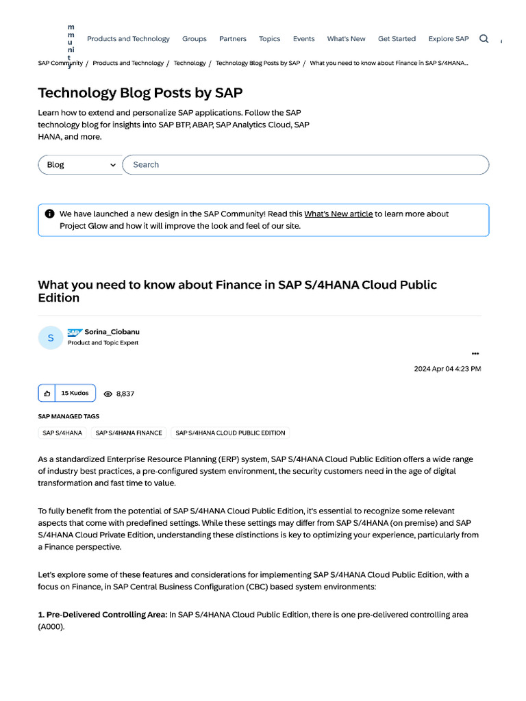 What You Need To Know About Finance in SAP S4HANA Cloud Public Edition ...