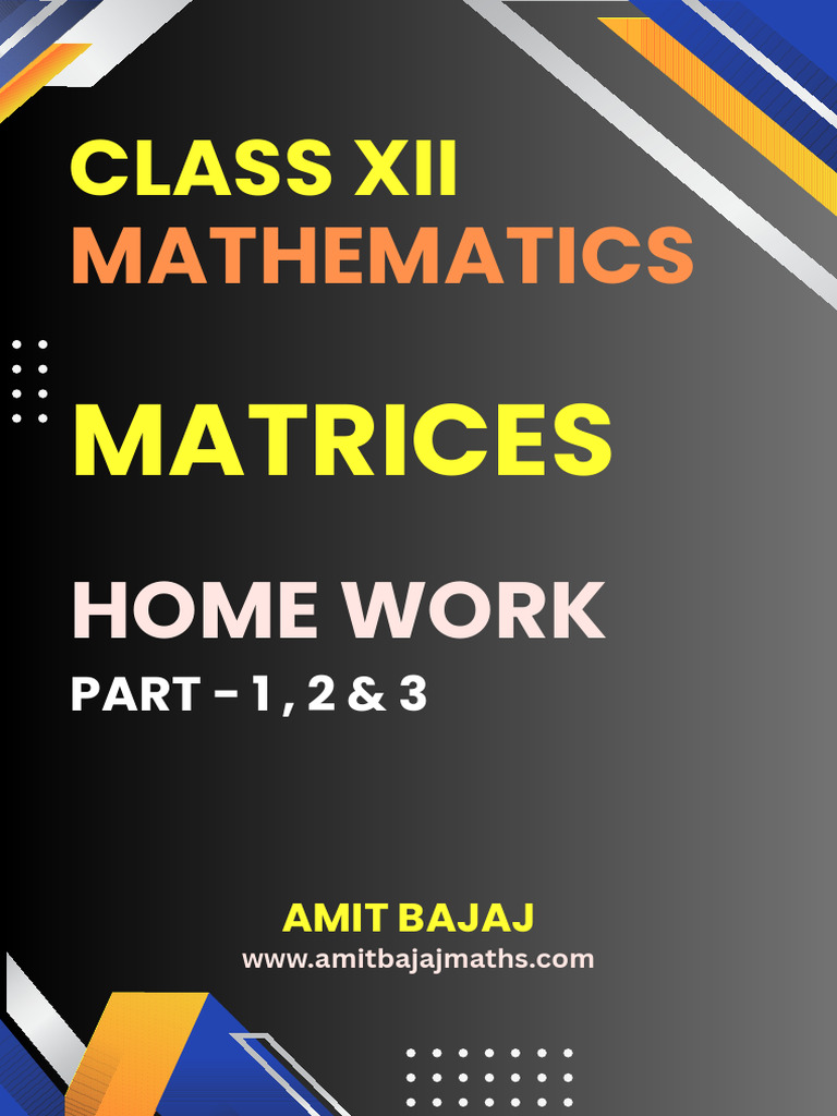 Homework (Matrices) | PDF