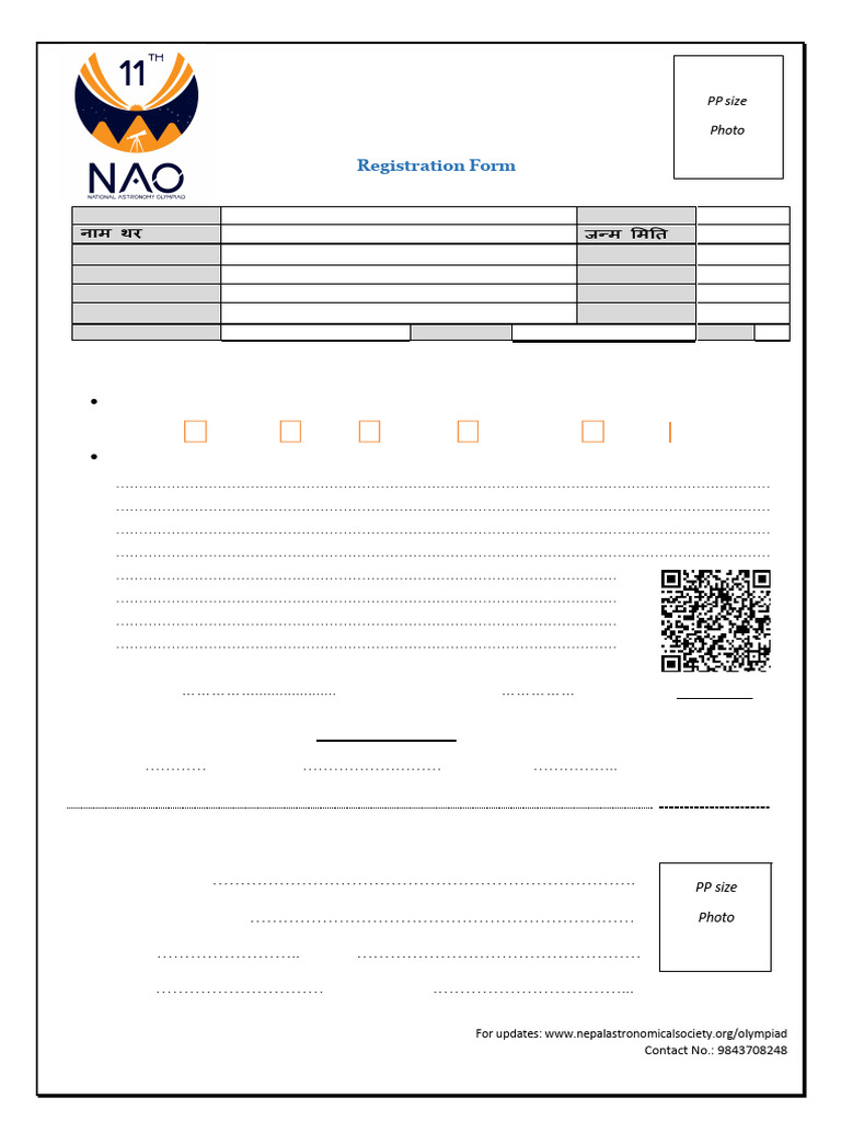 National Astronomy Olympiad 2024 Registration | PDF