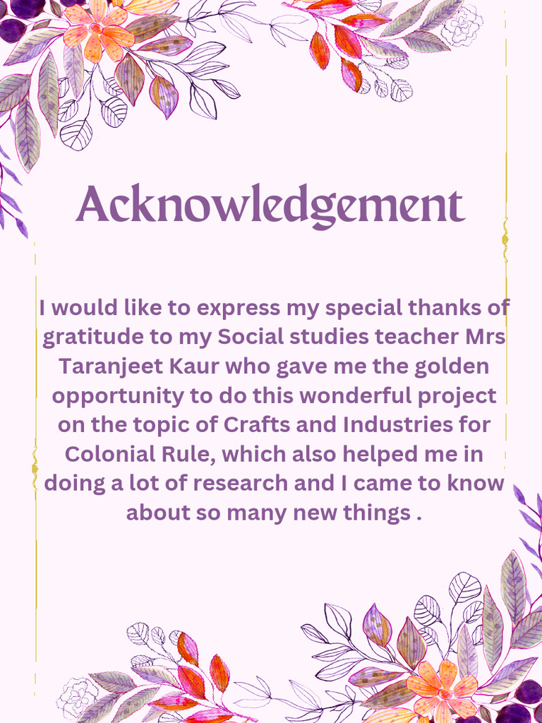 Acknowledgement | PDF