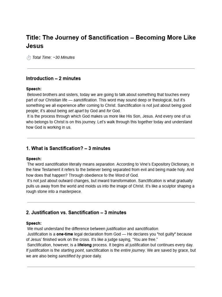 Understanding Sanctification in Christ | PDF | Justification (Theology ...