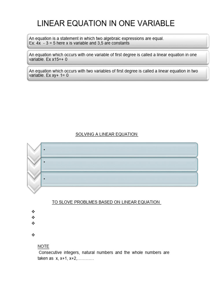 Linear Equations | PDF