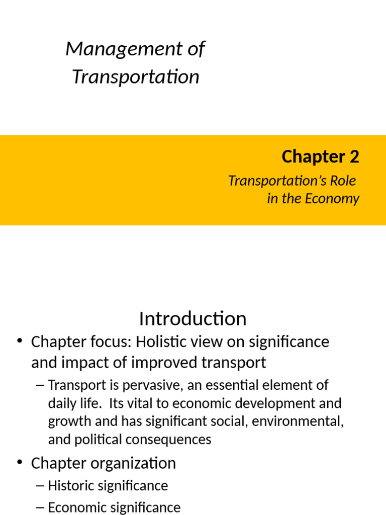 Economic and Environmental Impact of Transportation | PDF | Gross ...