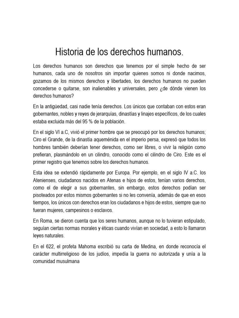 Historia y evolución de los derechos humanos | PDF | Libertad | Votación