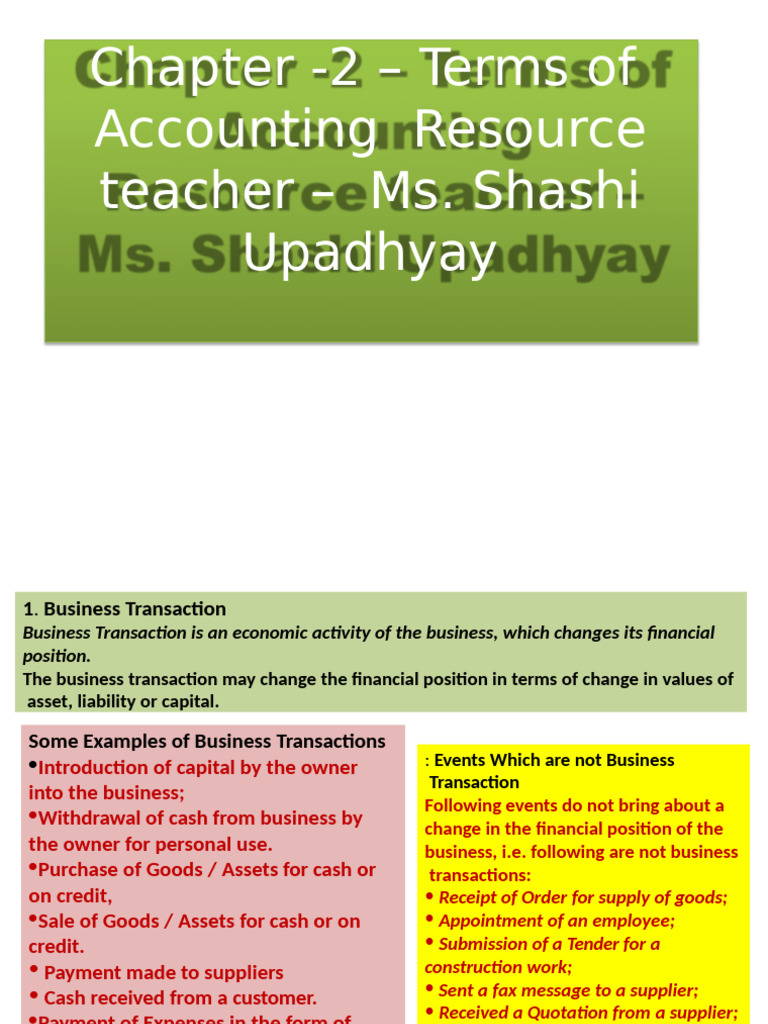 XI, Accounts, Basic Accounting Terms | PDF | Debits And Credits | Expense