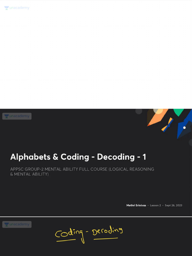 Alphabets Coding - Decoding - 1 With Anno 1704189814801 | PDF