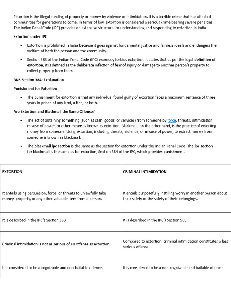 Distinguishing Extortion and Intimidation | PDF | Theft | Robbery
