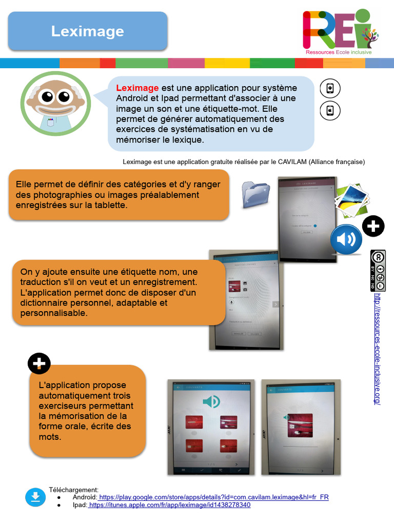 Application Leximage : Mémorisation lexicale | PDF