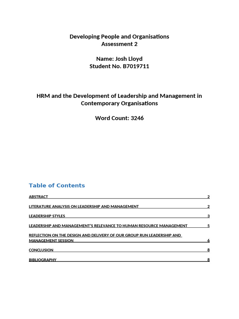 Leadership and Management in HRM | PDF | Leadership | Human Resource ...