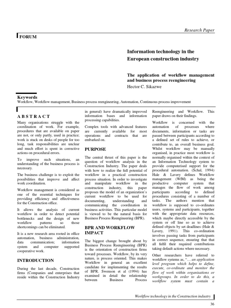 Enhancing Construction Workflow Management | PDF | Workflow | Business ...