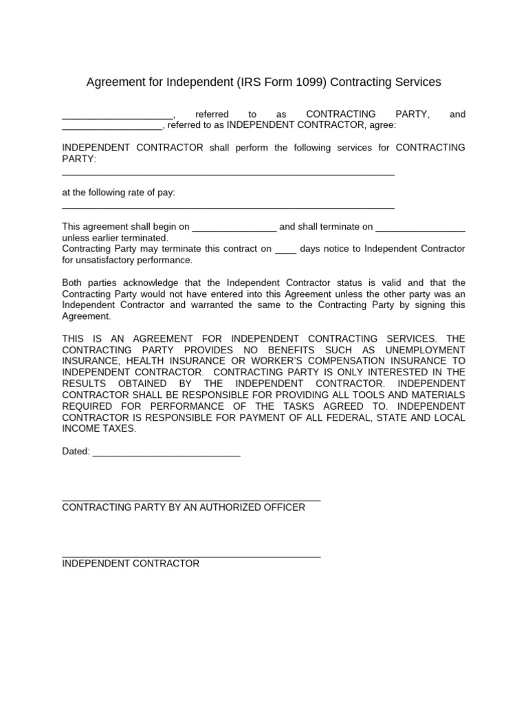 Independent Contractor Agreement | PDF