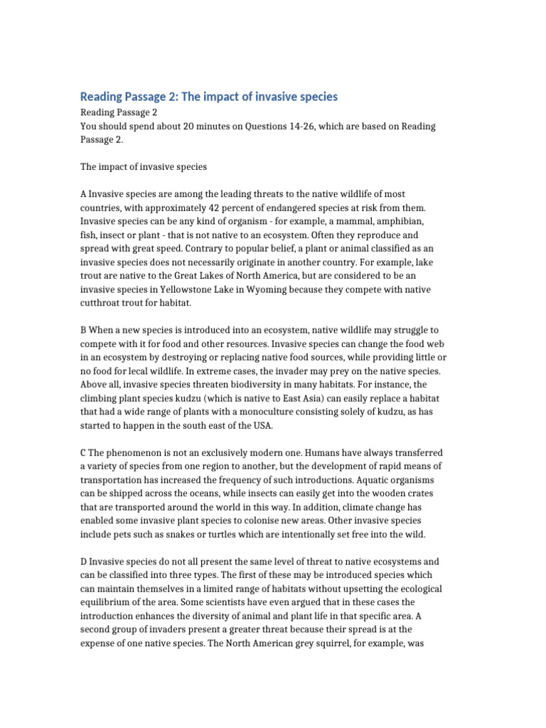 Impact of Invasive Species | PDF | Invasive Species | Introduced Species