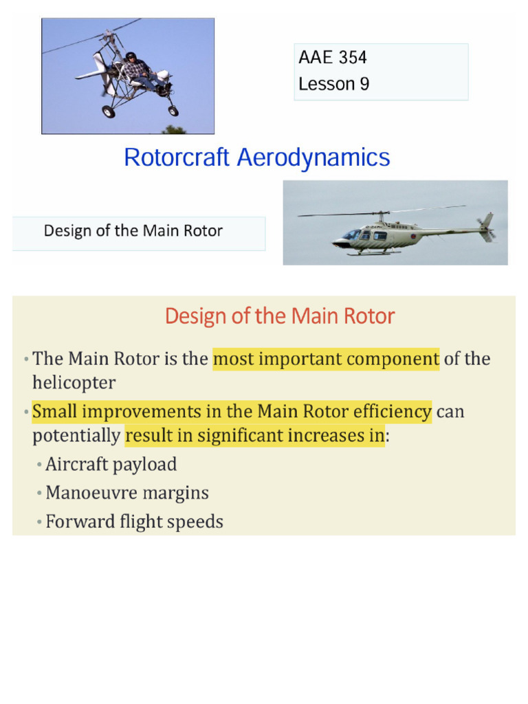 Helicopter Design: General Sizing Guide | PDF | Helicopter Rotor ...
