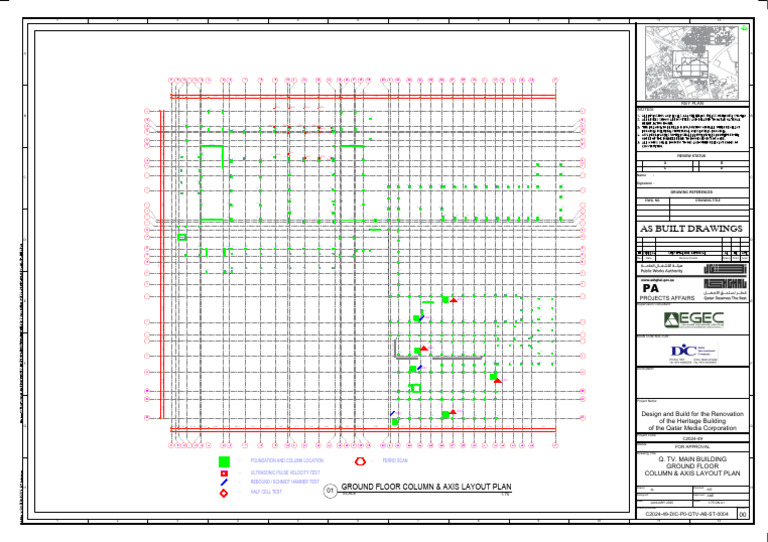 Ground Floor Column Layout Plan | PDF | Structural Engineering ...