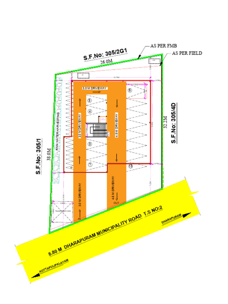 S.F.No: 305/2G1: As Per FMB As Per Field | PDF
