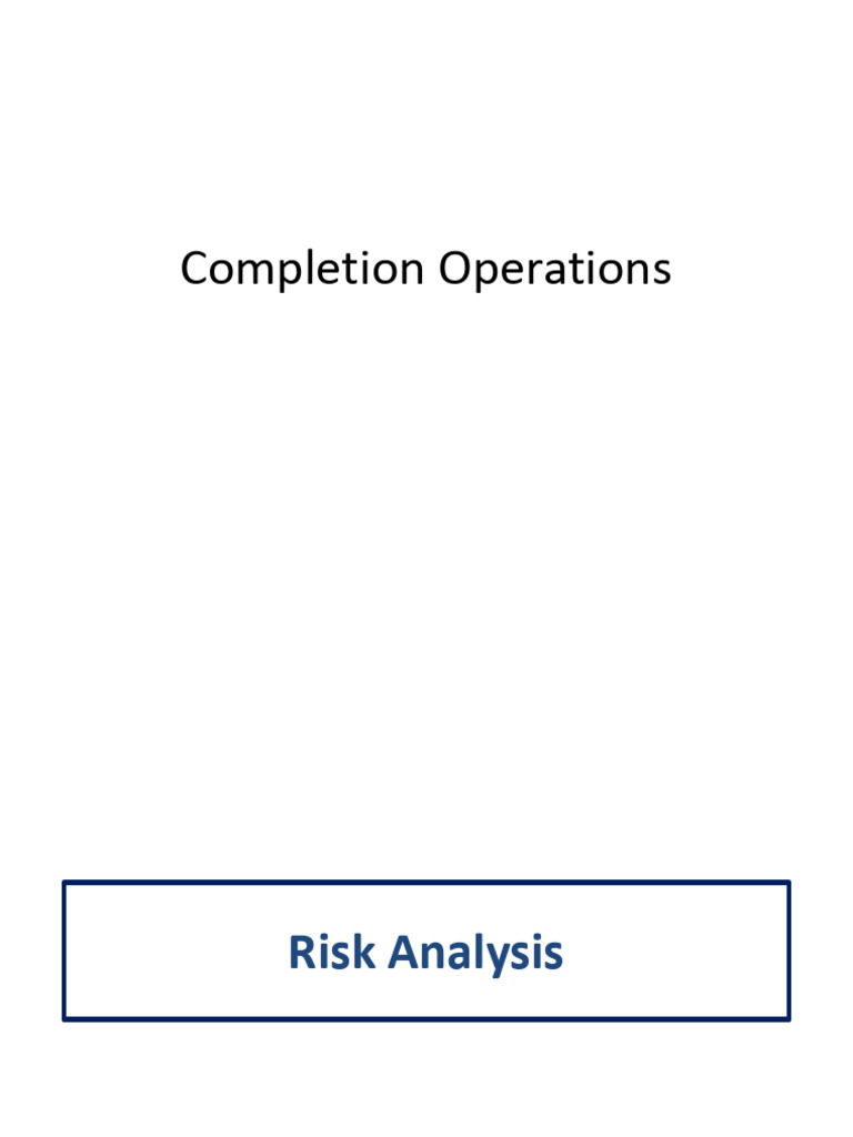 Risk Management in Completion Operations | PDF | Pressure | Risk