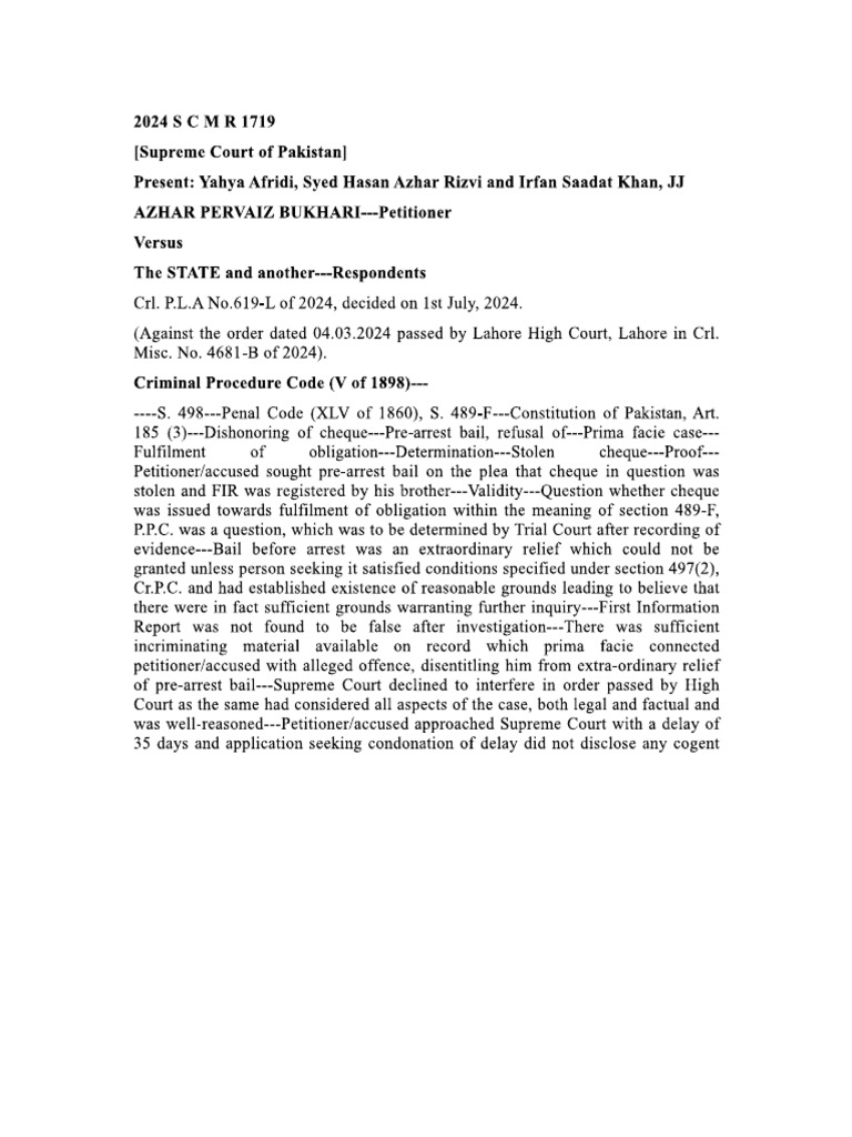2024 SCMR 1719 | PDF