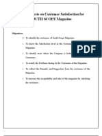 Data Analysis On Customer Satisfaction of SOUTH SCOPE