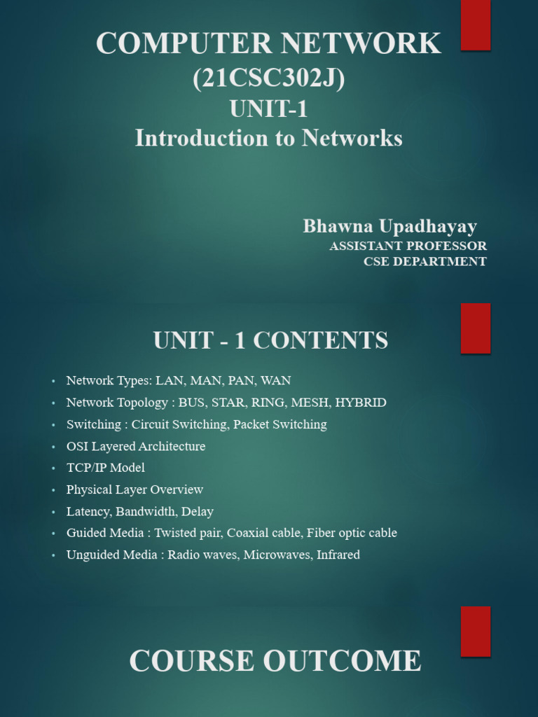 Unit-1 CN Notes | PDF | Network Topology | Computer Network