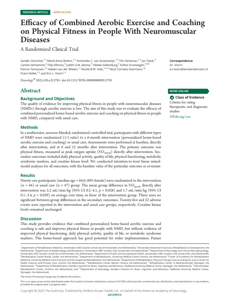 1.oorschot Et Al 2025 Efficacy of Combined Aerobic Exercise and ...